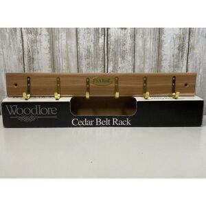 Woodlore Natural Aromatic Cedar BELT RACK - Holds 12 Belts 15”L x 5”W x 2”H NEW